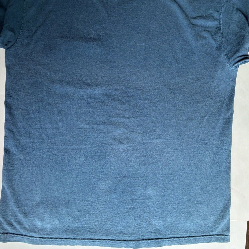 VTG 90s Discus Athletic Pocket T Shirt XL Blue Blank Sun Faded Grunge Crew Neck - Picture 16 of 16